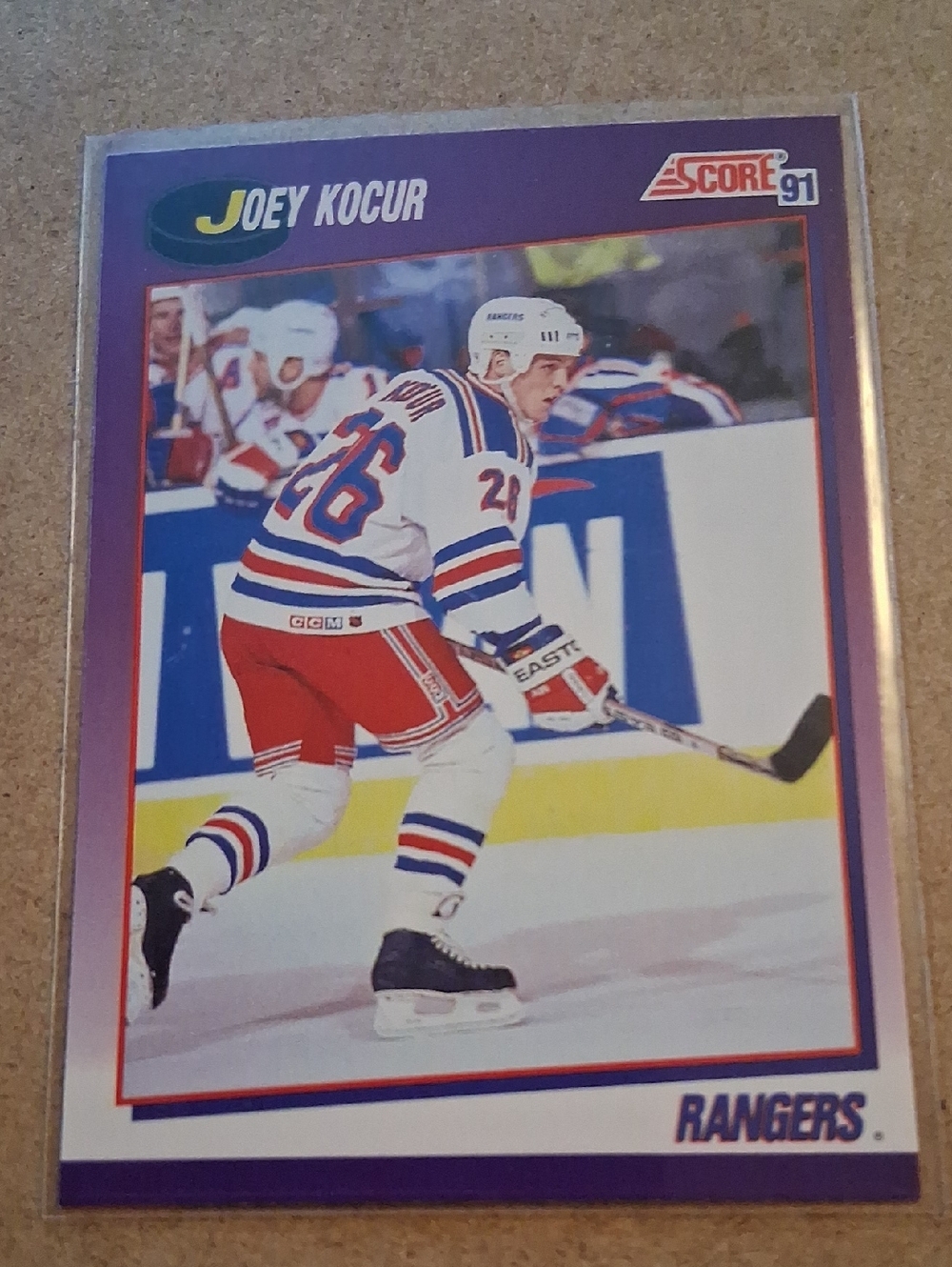 Rangers/Detroit Red Wings Joey Kocur Hockey Trading Cards